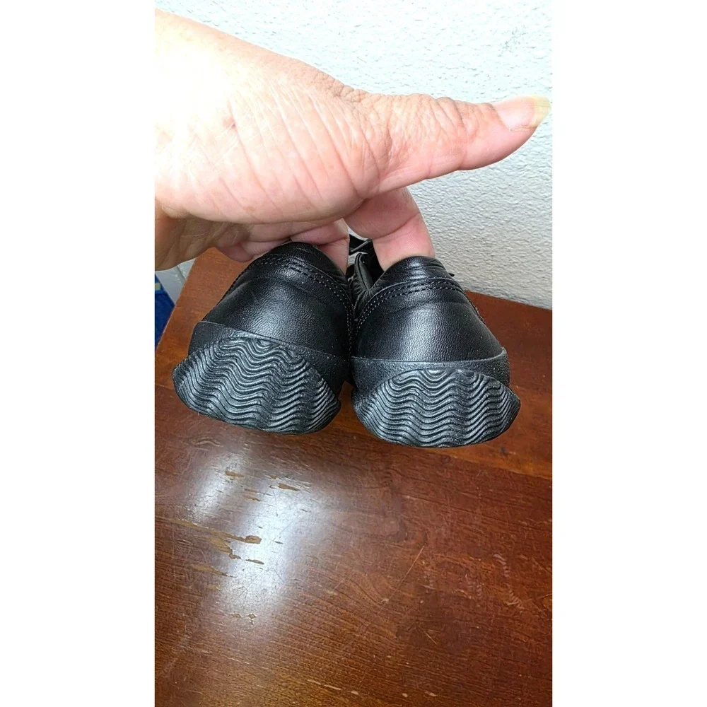 Single Move Japan Black Leather Low-Top Sneakers‎ Lace-Up Women's Size S 7-7.5
